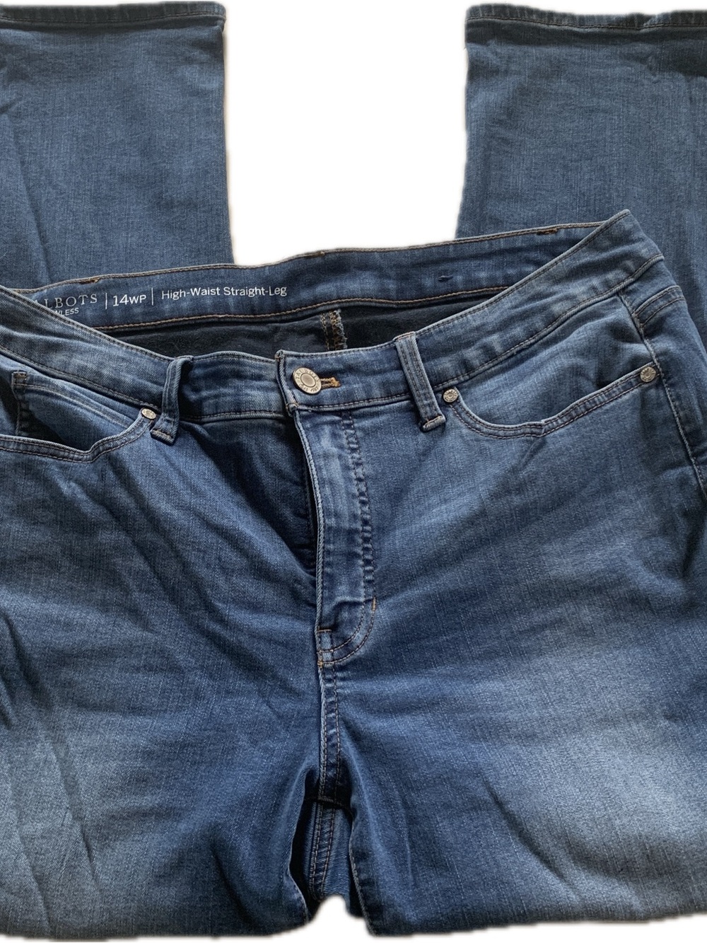 Talbots Flawless High Waist Straight Leg Jeans Petite 14 14WP